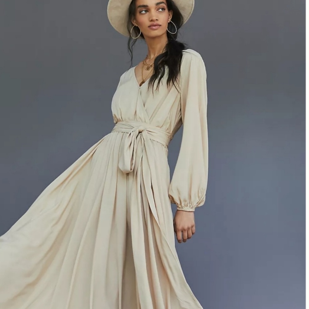 Erika Pena Draped Wrap Maxi Dress (Anthropologie)